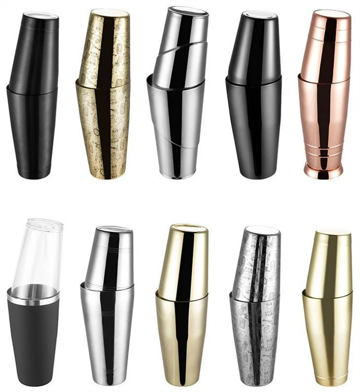 factory gold metal boston  shaker