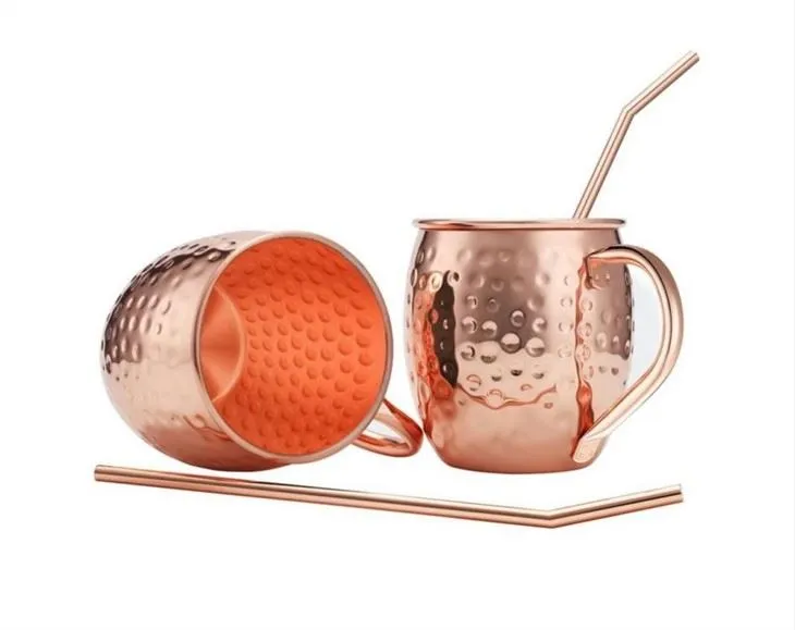 Set cawan tembaga Moscow Mule 2 set 2