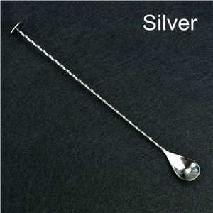 Cocktail Drink Mixer Stainless Steel Twisted Spoon