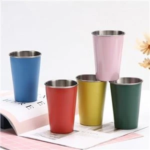 Cawan Tumbler Logam Keluli Tahan Karat